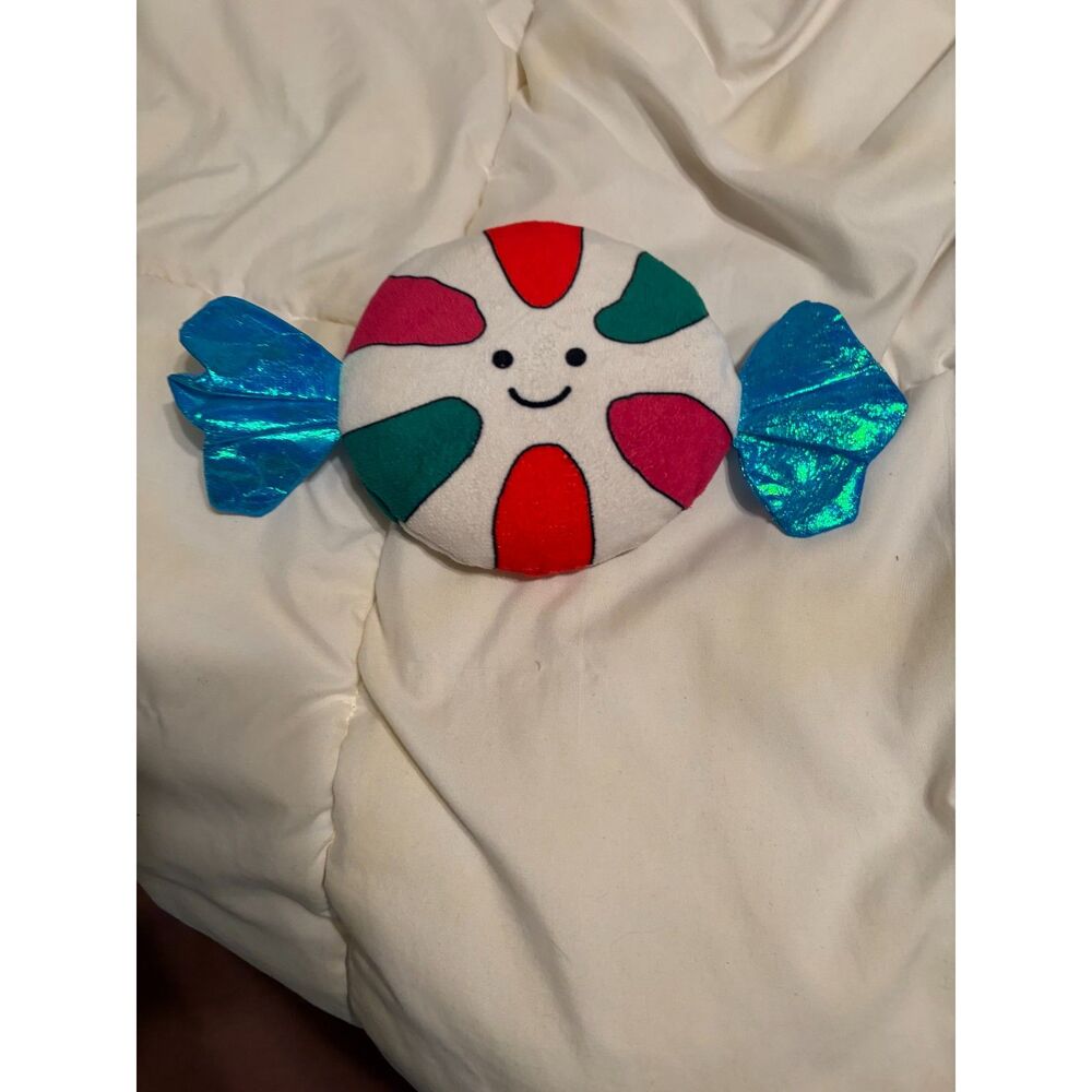 Squeaky Candy Plush Toy – Colorful Wrapped Candy –  Pet or Novelty Plush